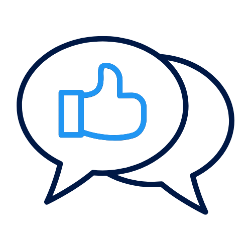 logo dialogue pouce vers le haut